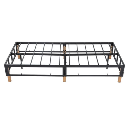 Metal Bed Frame Mattress Foundation Blue – Single-Furniture &gt; Bedroom &gt; Beds &amp; Bed Frames-PEROZ Accessories