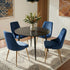 Blue Velvet Bistro Dining Set-Furniture > Dining > Dining Set-PEROZ Accessories