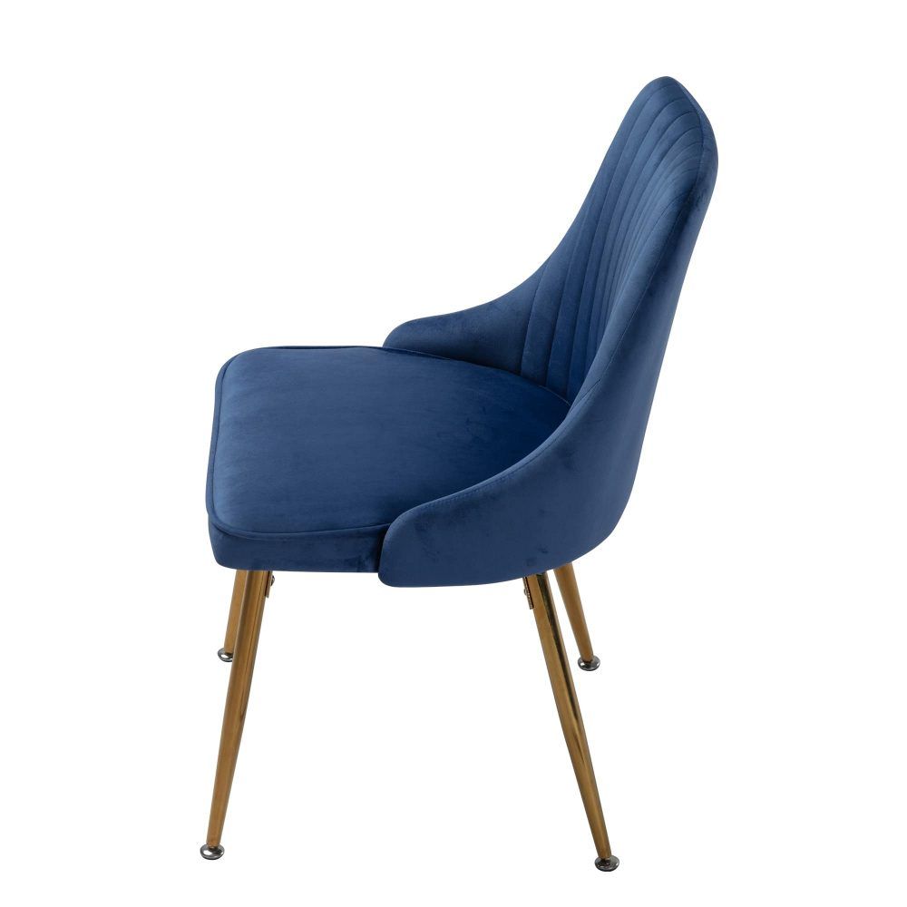 Blue Velvet Bistro Dining Set-Furniture > Dining > Dining Set-PEROZ Accessories