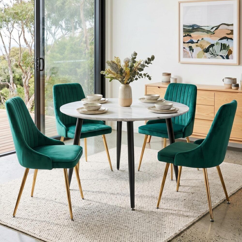 Velvet Elegance Dining Set-Furniture > Dining > Dining Set-PEROZ Accessories