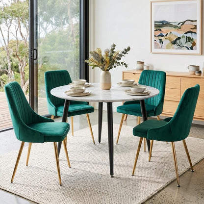 Velvet Elegance Dining Set-Furniture > Dining > Dining Set-PEROZ Accessories