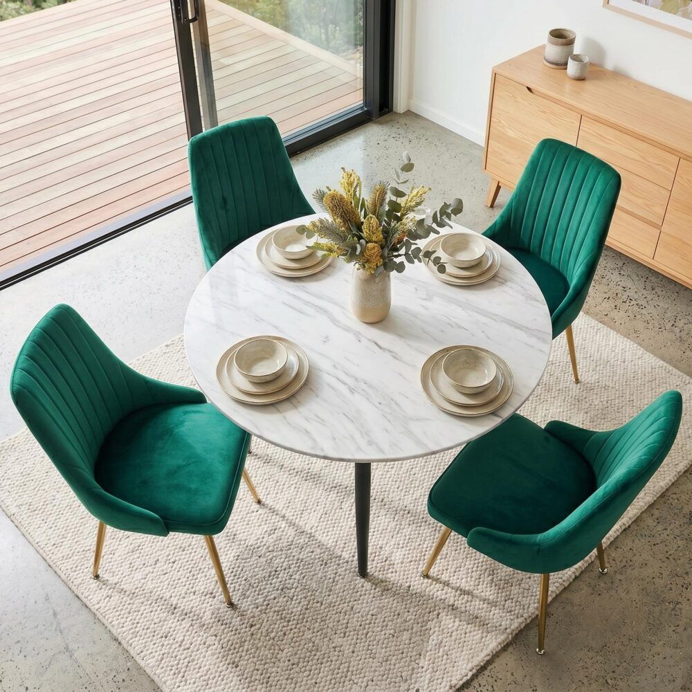Velvet Elegance Dining Set-Furniture > Dining > Dining Set-PEROZ Accessories