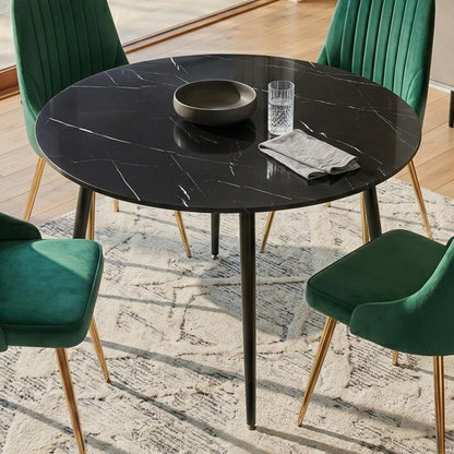Marble Mania Round Table-Furniture > Dining > Dining Tables-PEROZ Accessories