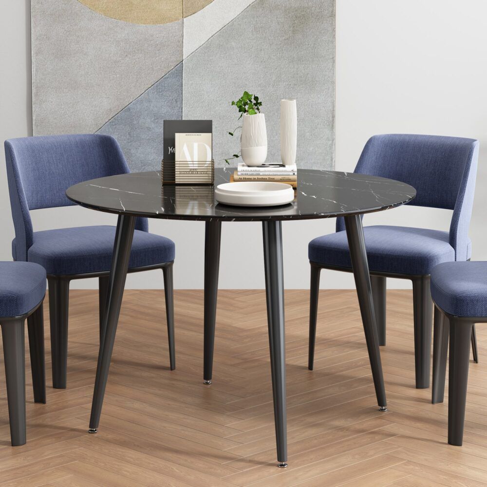 Marble Mania Round Table-Furniture > Dining > Dining Tables-PEROZ Accessories