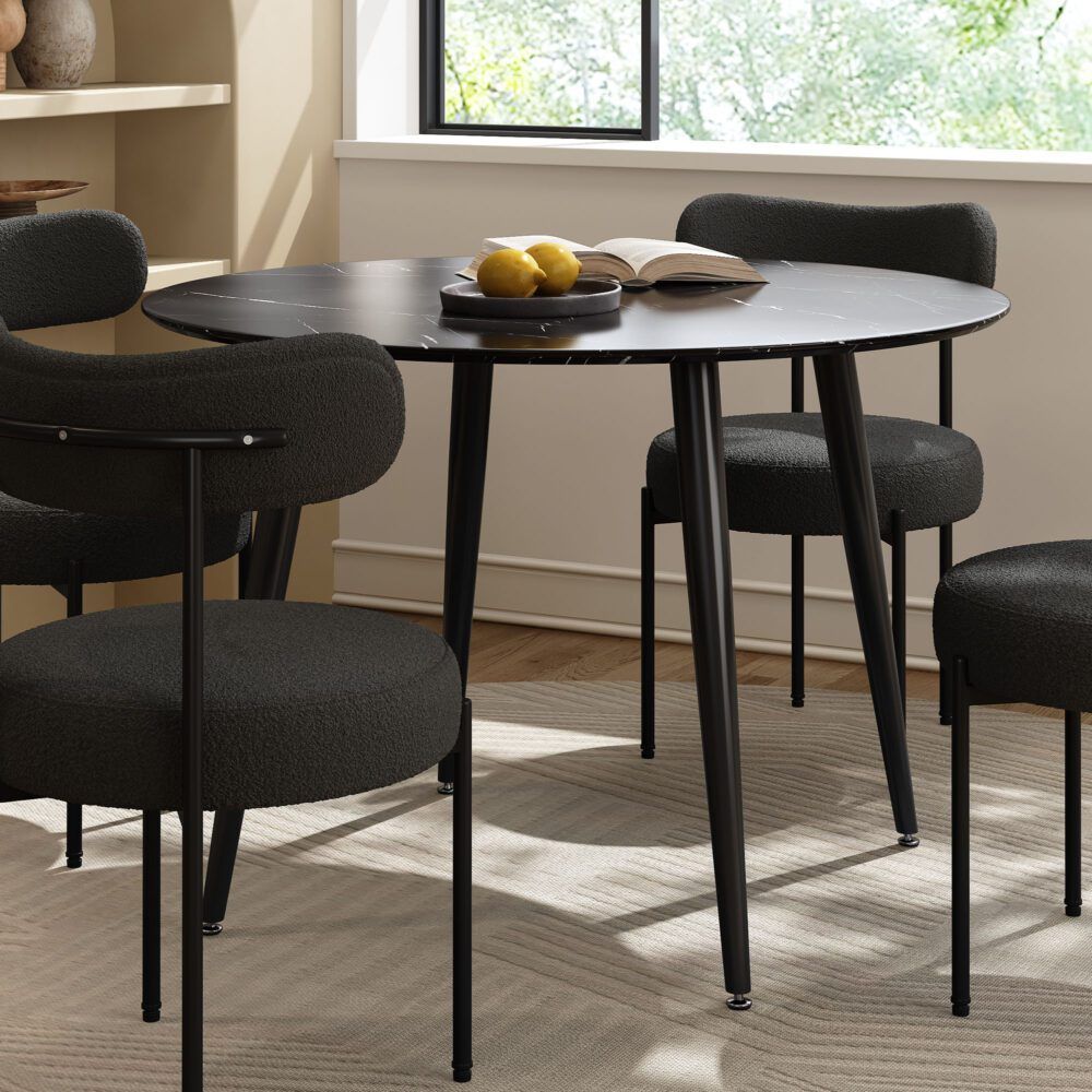 Marble Mania Round Table-Furniture > Dining > Dining Tables-PEROZ Accessories