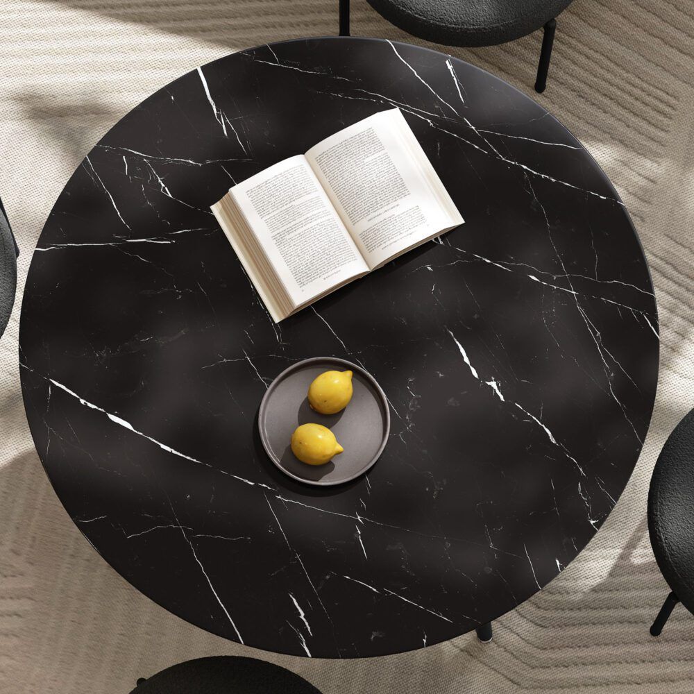 Marble Mania Round Table-Furniture > Dining > Dining Tables-PEROZ Accessories