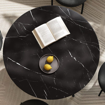 Marble Mania Round Table-Furniture > Dining > Dining Tables-PEROZ Accessories