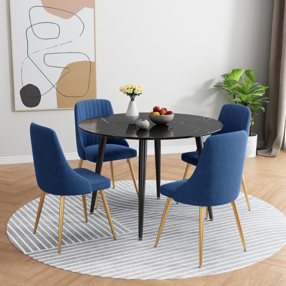 Marble Mania Round Table-Furniture > Dining > Dining Tables-PEROZ Accessories