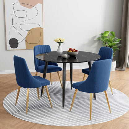 Marble Mania Round Table-Furniture > Dining > Dining Tables-PEROZ Accessories