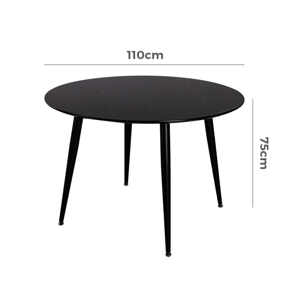 Marble Mania Round Table-Furniture > Dining > Dining Tables-PEROZ Accessories