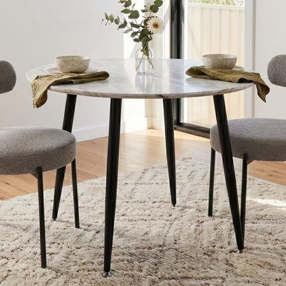 Round MDF Marbling Dining Table-Furniture > Dining > Dining Tables-PEROZ Accessories