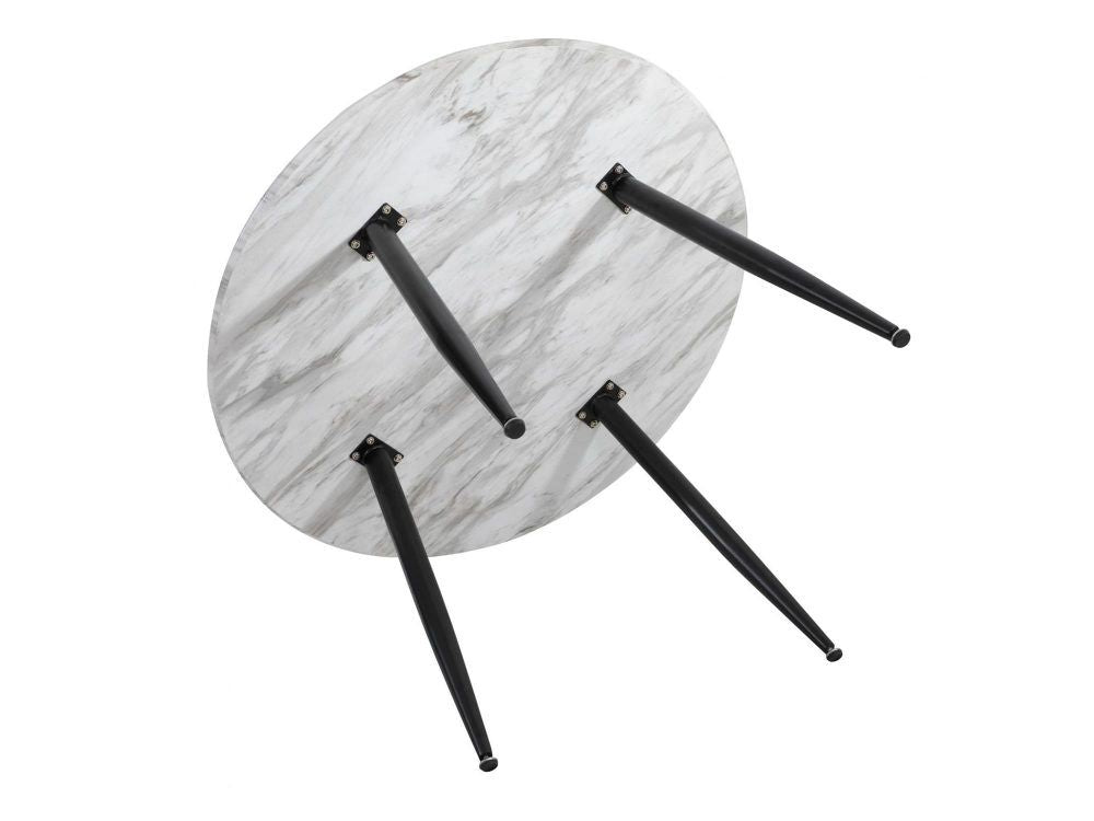 Round MDF Marbling Dining Table-Furniture > Dining > Dining Tables-PEROZ Accessories