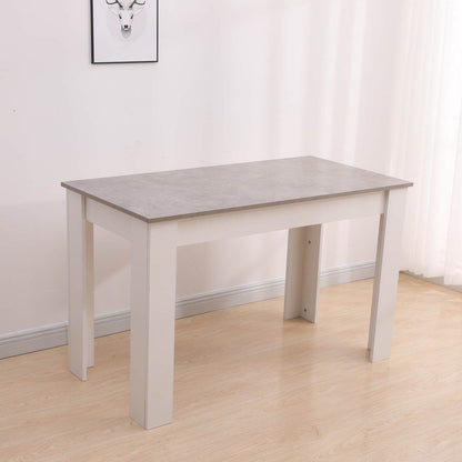 Dining Table Rectangular Wooden 120M-Grey and White-Furniture > Dining > Dining Tables-PEROZ Accessories