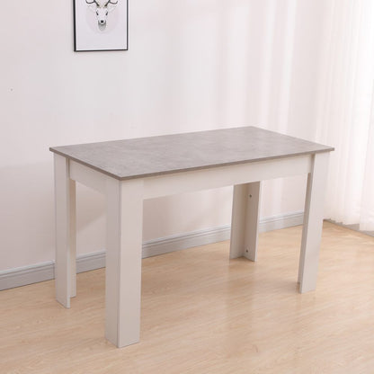 Dining Table Rectangular Wooden 120M-Grey and White-Furniture > Dining > Dining Tables-PEROZ Accessories