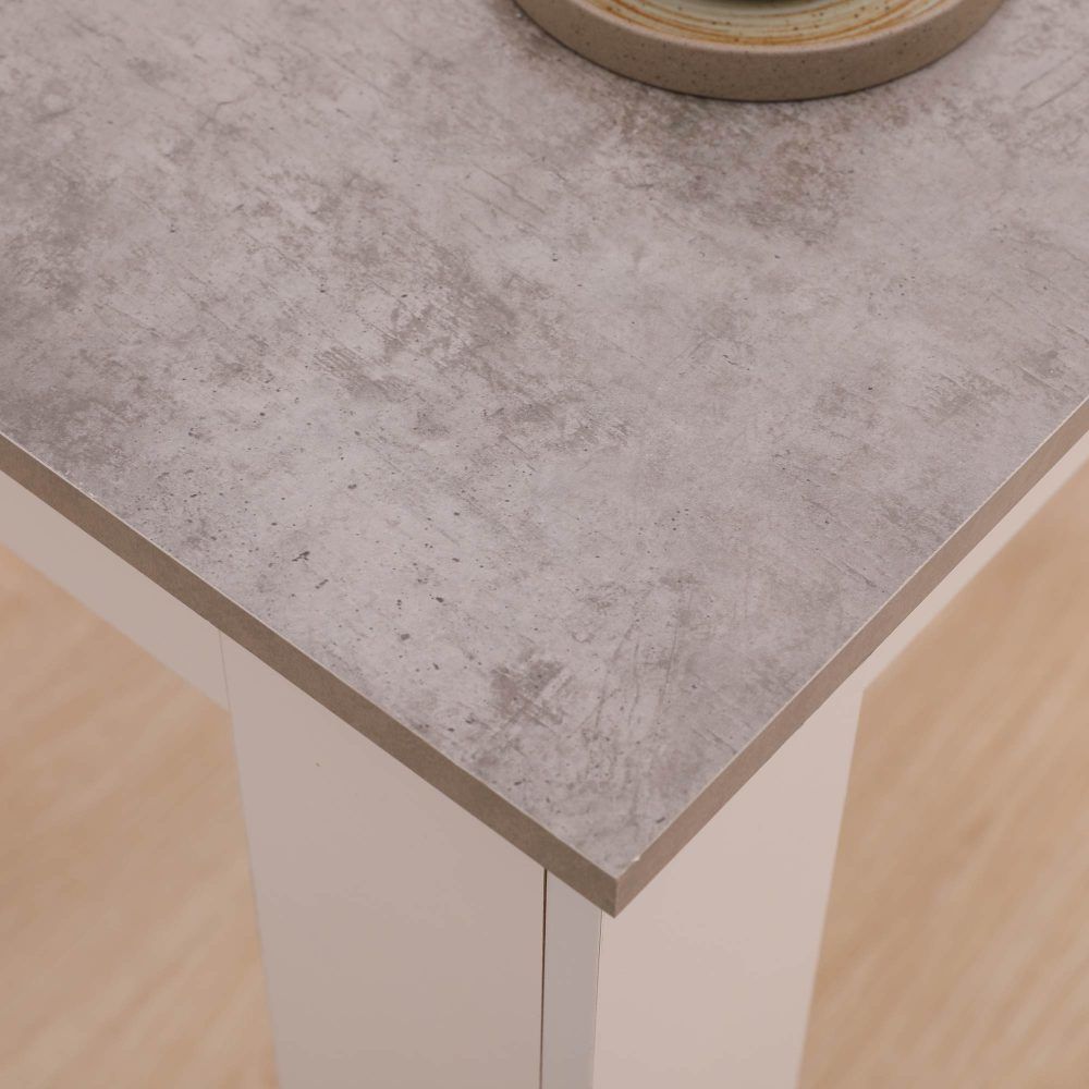 Dining Table Rectangular Wooden 120M-Grey and White-Furniture > Dining > Dining Tables-PEROZ Accessories