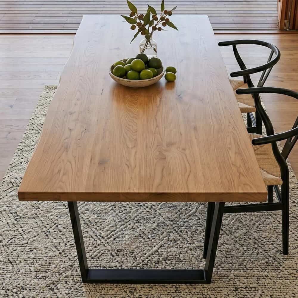 Venice Rectangular Dining Table 170cm Natural-Furniture > Dining > Dining Tables-PEROZ Accessories