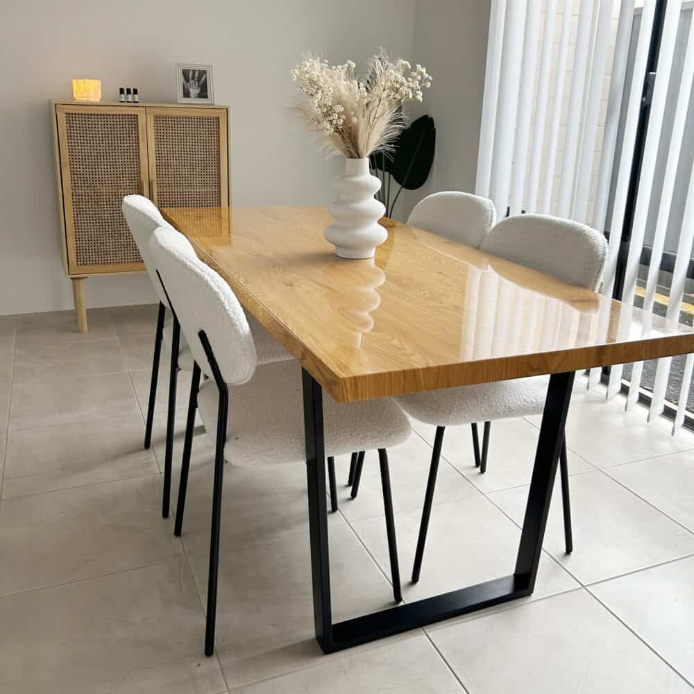 Venice Rectangular Dining Table 170cm Natural-Furniture > Dining > Dining Tables-PEROZ Accessories