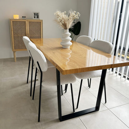 Venice Rectangular Dining Table 170cm Natural-Furniture > Dining > Dining Tables-PEROZ Accessories