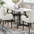 Rectangular Marble-Effect Table-Furniture > Dining > Dining Tables-PEROZ Accessories