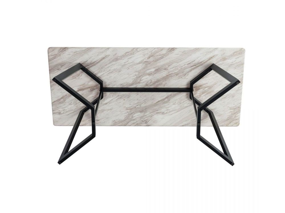 Rectangular Marble-Effect Table-Furniture > Dining > Dining Tables-PEROZ Accessories