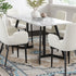 Rectangular Marble-Effect Table-Furniture > Dining > Dining Tables-PEROZ Accessories