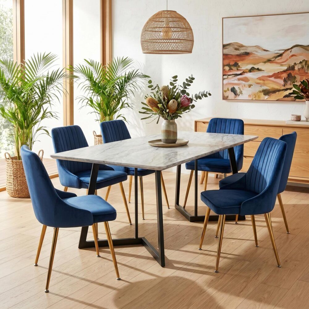 Marble Bliss Dining Set-Furniture > Dining > Dining Set-PEROZ Accessories