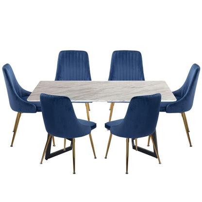 Marble Bliss Dining Set-Furniture > Dining > Dining Set-PEROZ Accessories