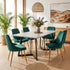 Marbleous Green Velvet Dining Set-Furniture > Dining > Dining Set-PEROZ Accessories