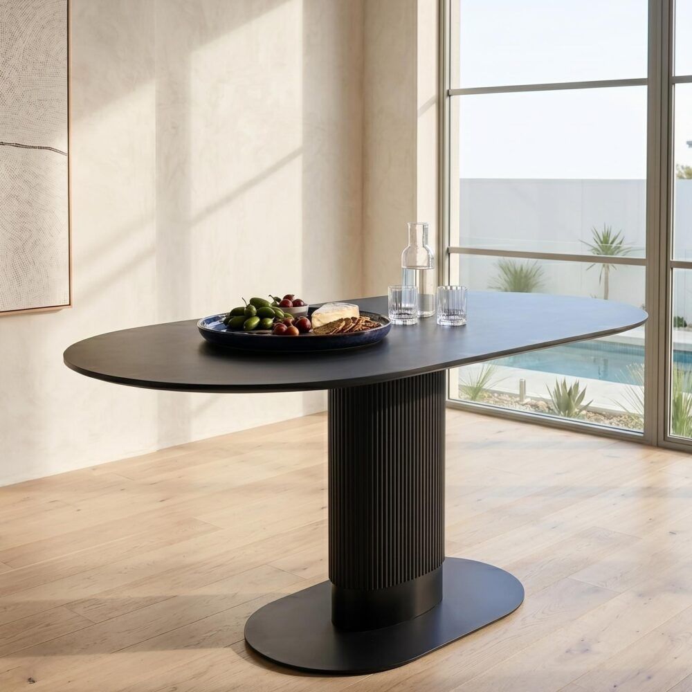 Clara Eclipse Oval Dining Table-Furniture > Dining > Dining Tables-PEROZ Accessories