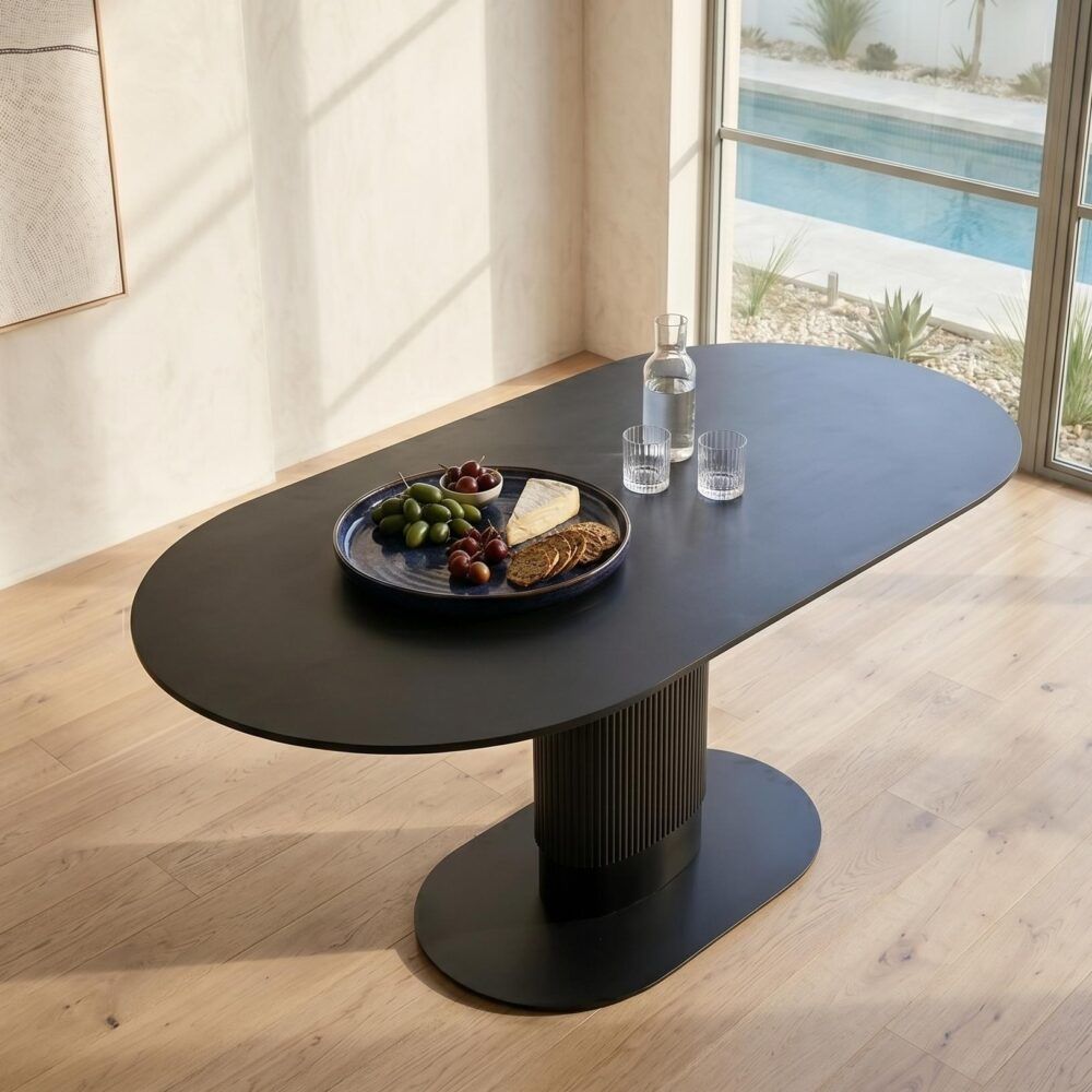 Clara Eclipse Oval Dining Table-Furniture > Dining > Dining Tables-PEROZ Accessories