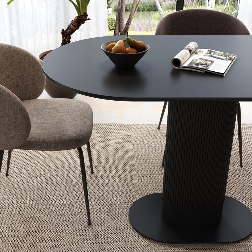 Clara Eclipse Oval Dining Table-Furniture > Dining > Dining Tables-PEROZ Accessories