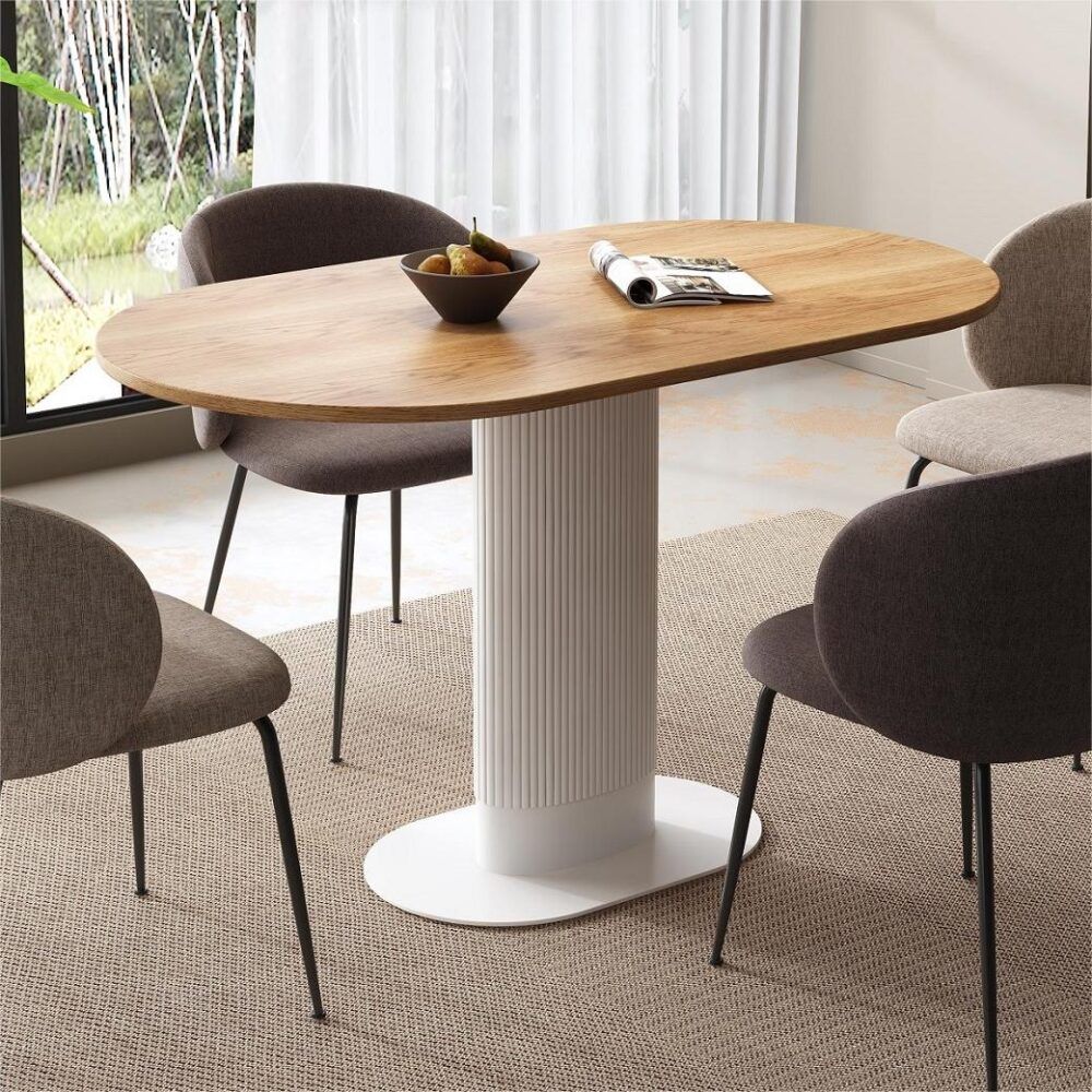 Clara Gather Round Oval Dining Table-Furniture > Dining > Dining Tables-PEROZ Accessories