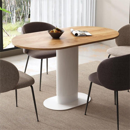 Clara Gather Round Oval Dining Table-Furniture > Dining > Dining Tables-PEROZ Accessories