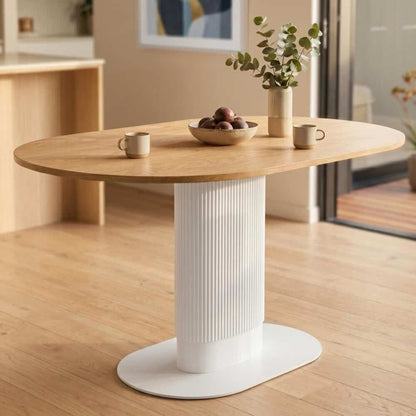 Clara Gather Round Oval Dining Table-Furniture > Dining > Dining Tables-PEROZ Accessories