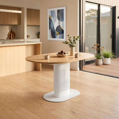 Clara Gather Round Oval Dining Table-Furniture > Dining > Dining Tables-PEROZ Accessories