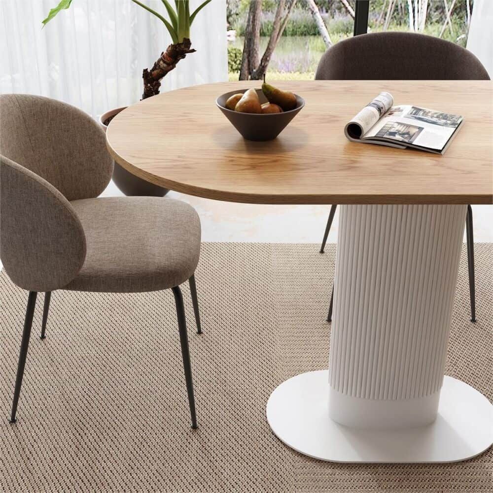 Clara Gather Round Oval Dining Table-Furniture > Dining > Dining Tables-PEROZ Accessories