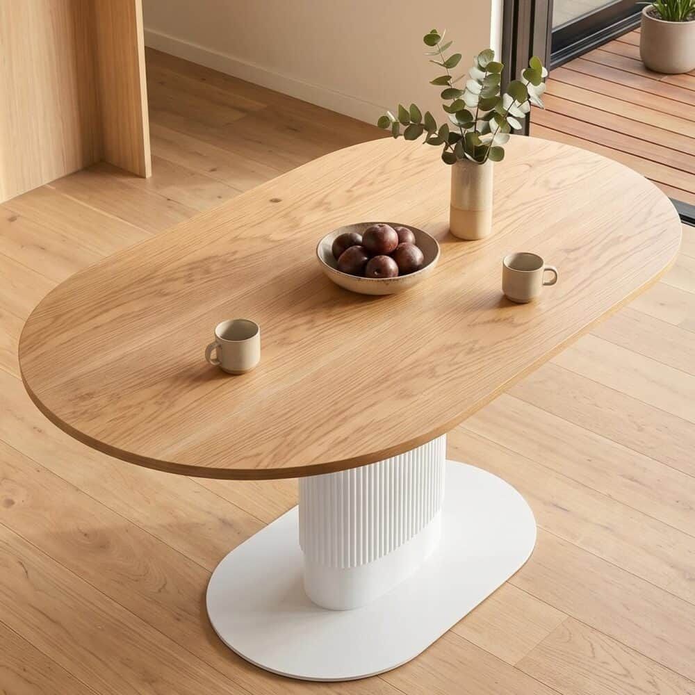 Clara Gather Round Oval Dining Table-Furniture > Dining > Dining Tables-PEROZ Accessories