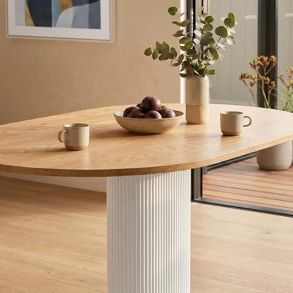 Clara Gather Round Oval Dining Table-Furniture > Dining > Dining Tables-PEROZ Accessories