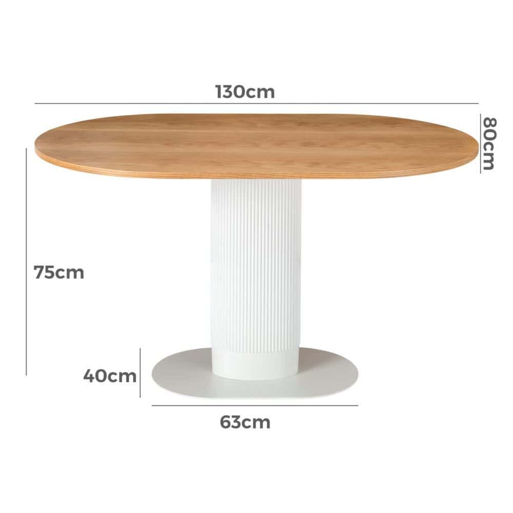 Clara Gather Round Oval Dining Table-Furniture > Dining > Dining Tables-PEROZ Accessories