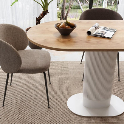 Clara Gather Round Oval Dining Table-Furniture > Dining > Dining Tables-PEROZ Accessories