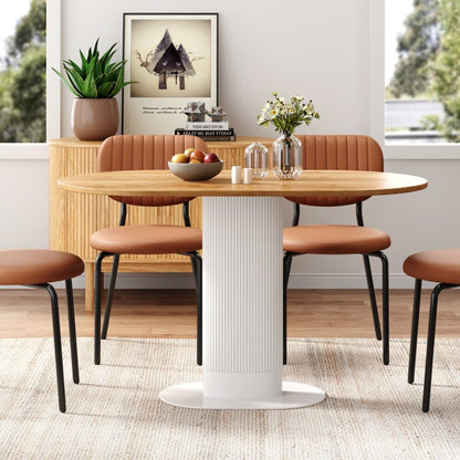 Clara Gather Round Oval Dining Table-Furniture > Dining > Dining Tables-PEROZ Accessories