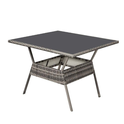 8PC Outdoor Dining Set Wicker Table &amp;amp; Chairs-Grey-Furniture > Outdoor > Outdoor Dining Sets-PEROZ Accessories