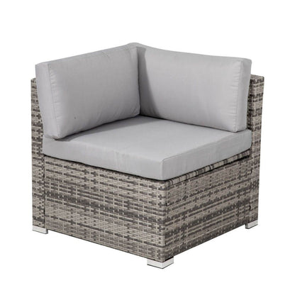 8PC Outdoor Dining Set Wicker Table &amp;amp; Chairs-Grey-Furniture > Outdoor > Outdoor Dining Sets-PEROZ Accessories