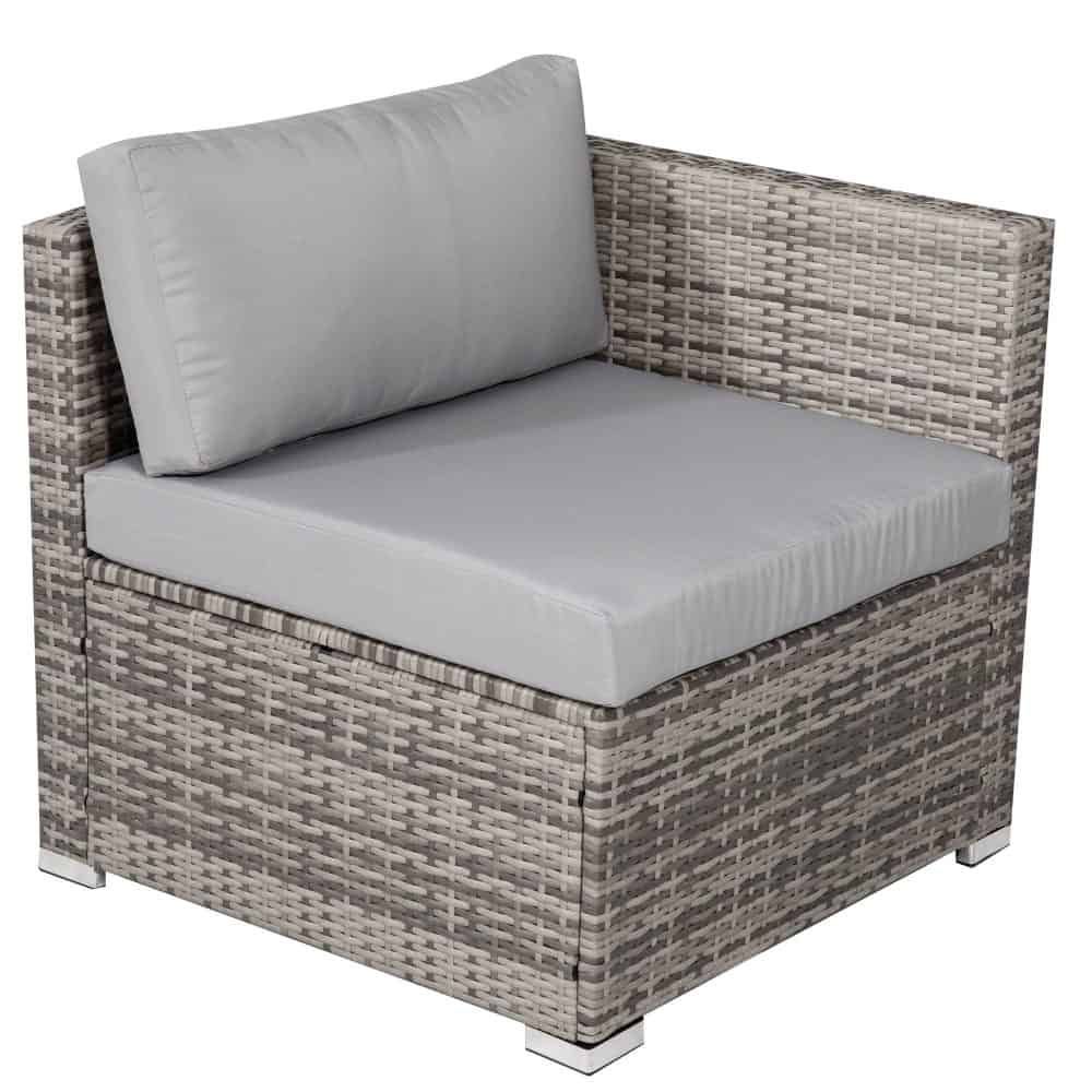 8PC Outdoor Dining Set Wicker Table &amp;amp; Chairs-Grey-Furniture > Outdoor > Outdoor Dining Sets-PEROZ Accessories