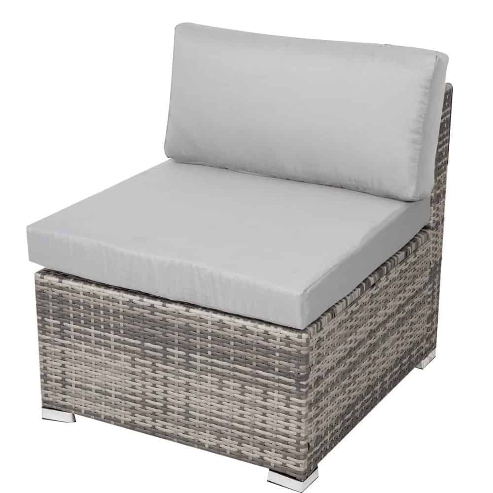 8PC Outdoor Dining Set Wicker Table &amp;amp; Chairs-Grey-Furniture > Outdoor > Outdoor Dining Sets-PEROZ Accessories