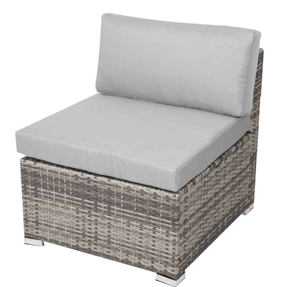 8PC Outdoor Dining Set Wicker Table &amp;amp; Chairs-Grey-Furniture > Outdoor > Outdoor Dining Sets-PEROZ Accessories