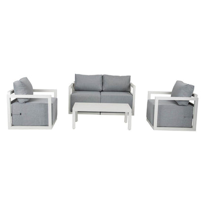 Alfresco Serenity Outdoor Lounge Set – White-Furniture > Outdoor > Outdoor Sofas &amp; Lounge Sets-PEROZ Accessories
