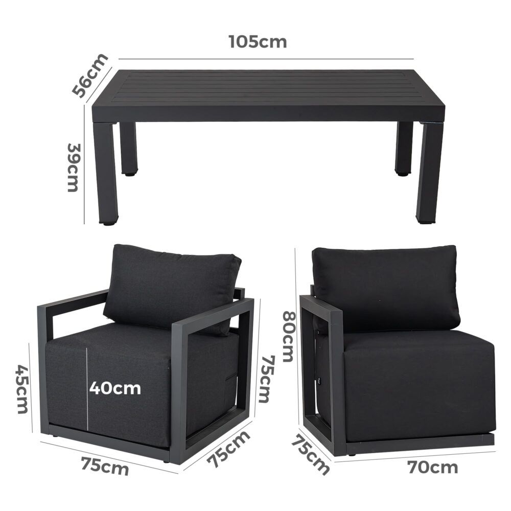 Alfresco Serenity Outdoor Lounge Set – White-Furniture > Outdoor > Outdoor Sofas &amp; Lounge Sets-PEROZ Accessories