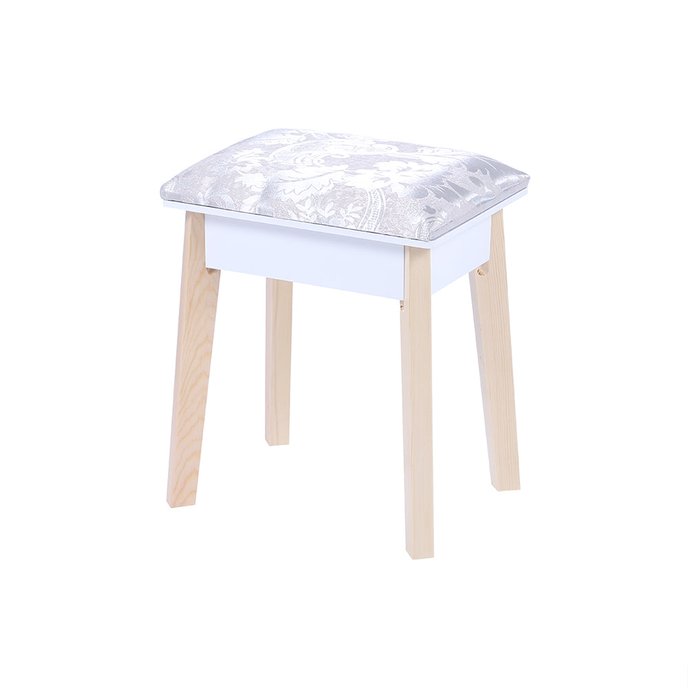 Dressing Vanity Table Stool Set with Make-up LED Lighted Mirror-White-Furniture &gt; Bedroom &gt; Dressing Vanity &amp; Dressing Tables-PEROZ Accessories