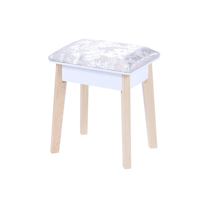 Dressing Vanity Table Stool Set with Make-up LED Lighted Mirror-White-Furniture &gt; Bedroom &gt; Dressing Vanity &amp; Dressing Tables-PEROZ Accessories